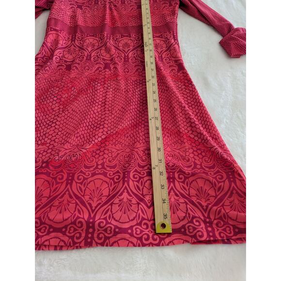 prAna Dress Womens Medium Hot Pink Activewear Stretch Performance‎ Boho Vacation - Picture 4 of 8